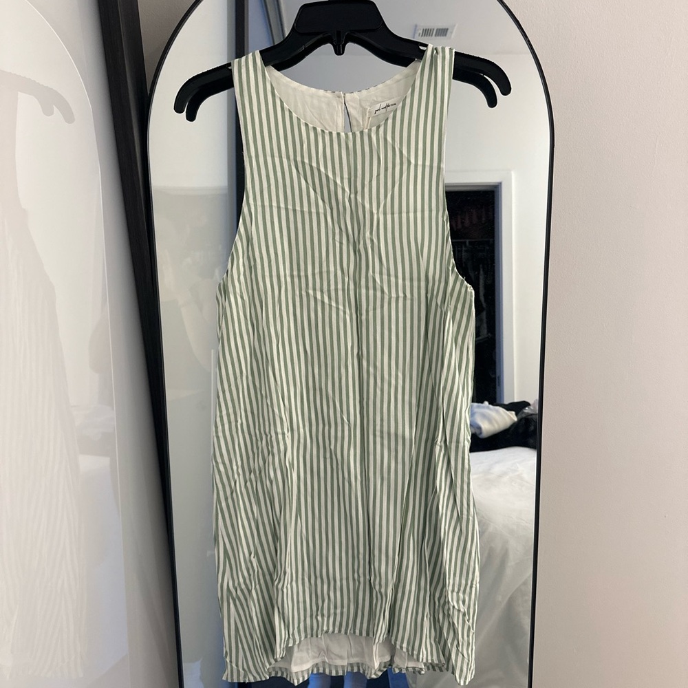 NWT Green Striped Sleeveless Top